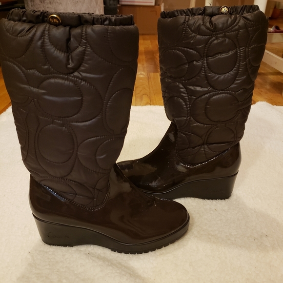 Coach Cantina Quilted winter Boots - Picture 1 of 10